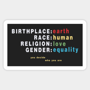 humanity design Sticker